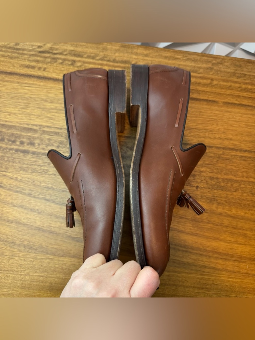 Tricker’s Men's Brown Leather Tassel Loafers Size 12.5 US - Picture 10 of 12